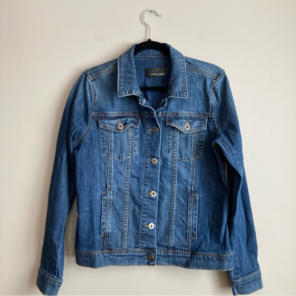 Articles of Society Medium Wash Button Up Denim Jacket L
